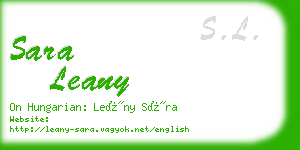 sara leany business card